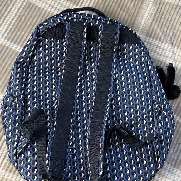 Kipling Blue Patterned Backpack large - Picture 6 of 7